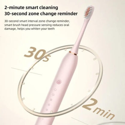 Electric Toothbrush – Rechargeable Sonic Cleaning Toothbrush with Soft Bristles, Deep Clean (Random Colour)