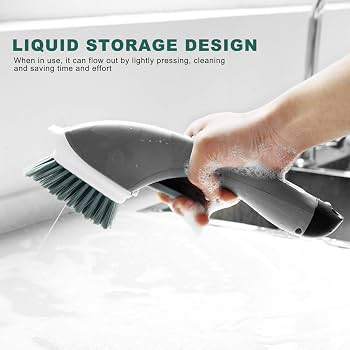 Soap Dispenser Brush Long Handle Kitchen Washing Tool for Pot Sink Dish Washing