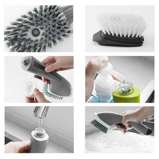 Soap Dispenser Brush Long Handle Kitchen Washing Tool for Pot Sink Dish Washing