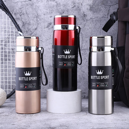 Slim Stainless Steel Water Bottle Premium Quality Long Lasting Insulation Leakproof Design For Hot And Cold Drinks | Random Color