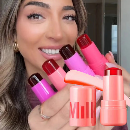 Pack 4 Milk Makeup Blush High Pigment Jelly Tint, Refreshing & Hydrating Long-lasting Colour Jelly Tint