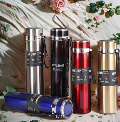 Slim Stainless Steel Water Bottle Premium Quality Long Lasting Insulation Leakproof Design For Hot And Cold Drinks | Random Color