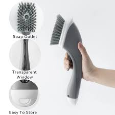 Soap Dispenser Brush Long Handle Kitchen Washing Tool for Pot Sink Dish Washing